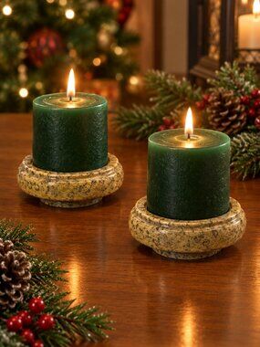 Pier One Candle Coasters Pakistan Fossil Marble